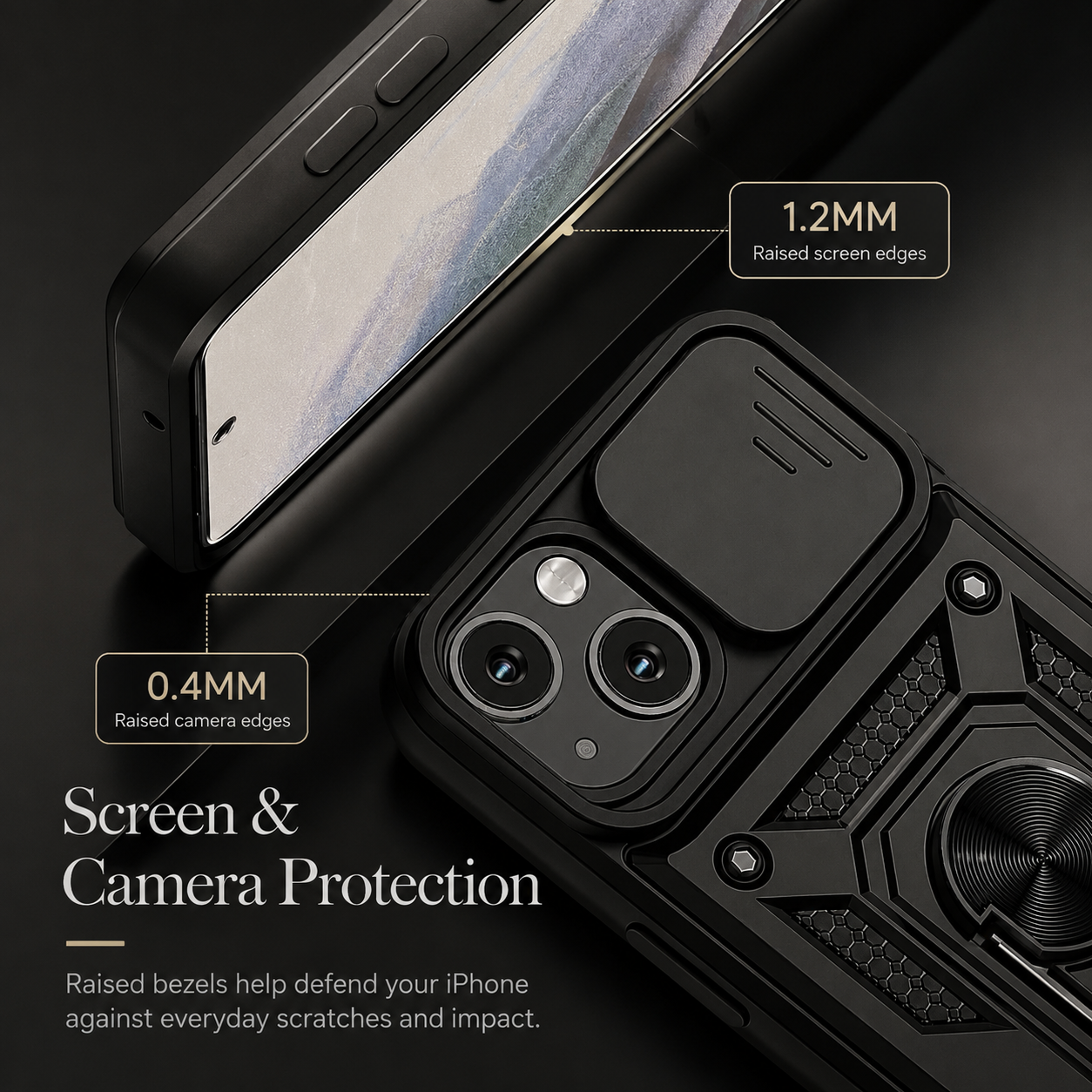 Premium iPhone Case MagSafe Compatible Rugged Armor Cover Kickstand Card Holder Magnetic Shockproof Heavy Duty Protective Camera Guard 360 Design