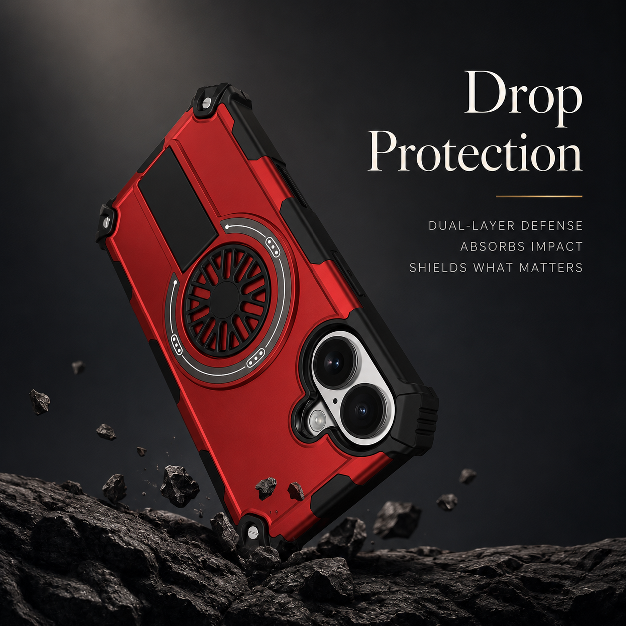 Premium iPhone Case MagSafe Compatible Rugged Armor Magnetic Cover Bracket Stand Dual Layer Shockproof PC TPU Anti Fingerprint Full Coverage Protection