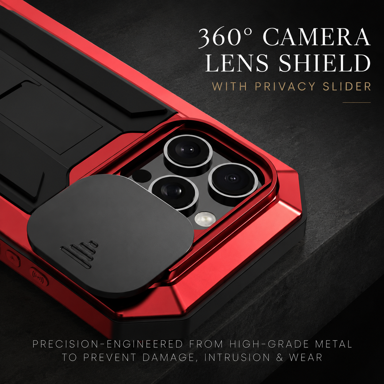 Premium iPhone Case MagSafe Compatible Rugged Armor Metal Hybrid Cover Full Body Shockproof Camera Protector Tempered Glass Waterproof Design