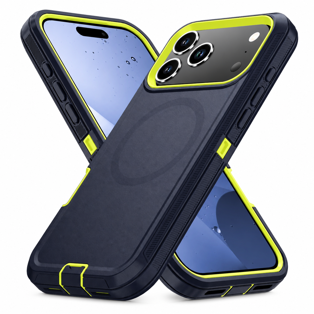 Premium iPhone Case MagSafe Compatible Rugged Armor Shockproof Protective Cover PC TPU Defender Anti Slip Scratch Resistant Wireless Charging Full Coverage