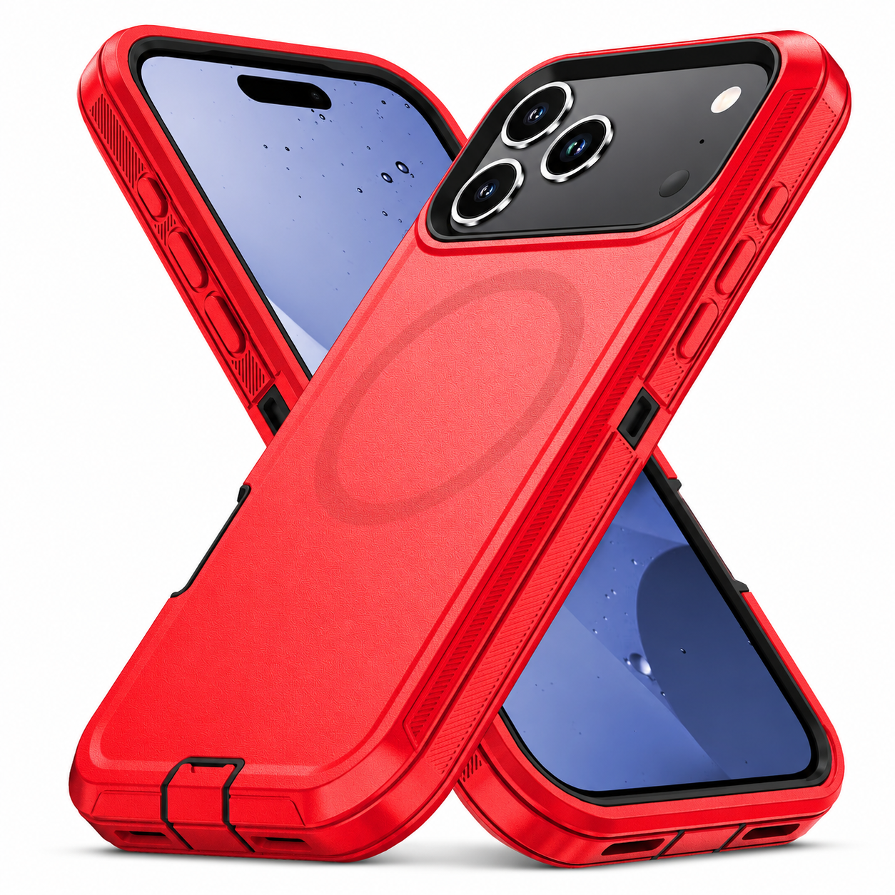 Premium iPhone Case MagSafe Compatible Rugged Armor Shockproof Protective Cover PC TPU Defender Anti Slip Scratch Resistant Wireless Charging Full Coverage