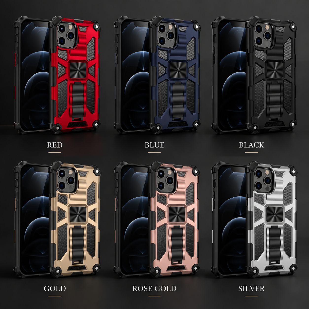 Premium iPhone Case MagSafe Compatible Rugged Camouflage Armor Cover Kickstand Magnetic Shockproof Heavy Duty Camera Lens Guard Full Coverage Design