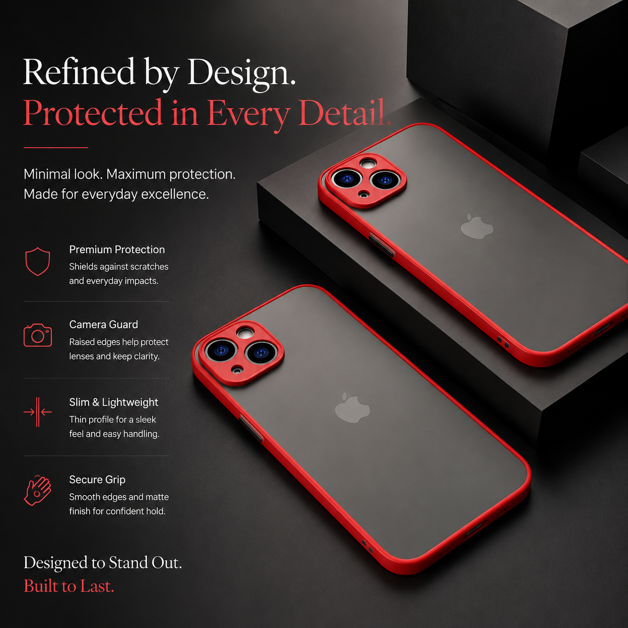 Premium iPhone Case MagSafe Compatible Translucent Armor Shockproof Matte Protective Cover Anti Fingerprint Slim Full Coverage Anti Scratch Design