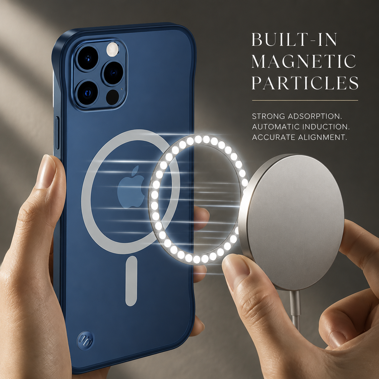 Premium iPhone Case MagSafe Compatible Ultra Thin Clear Frameless Cover Transparent Magnetic Shockproof Protective Camera Lens Guard Slim Design