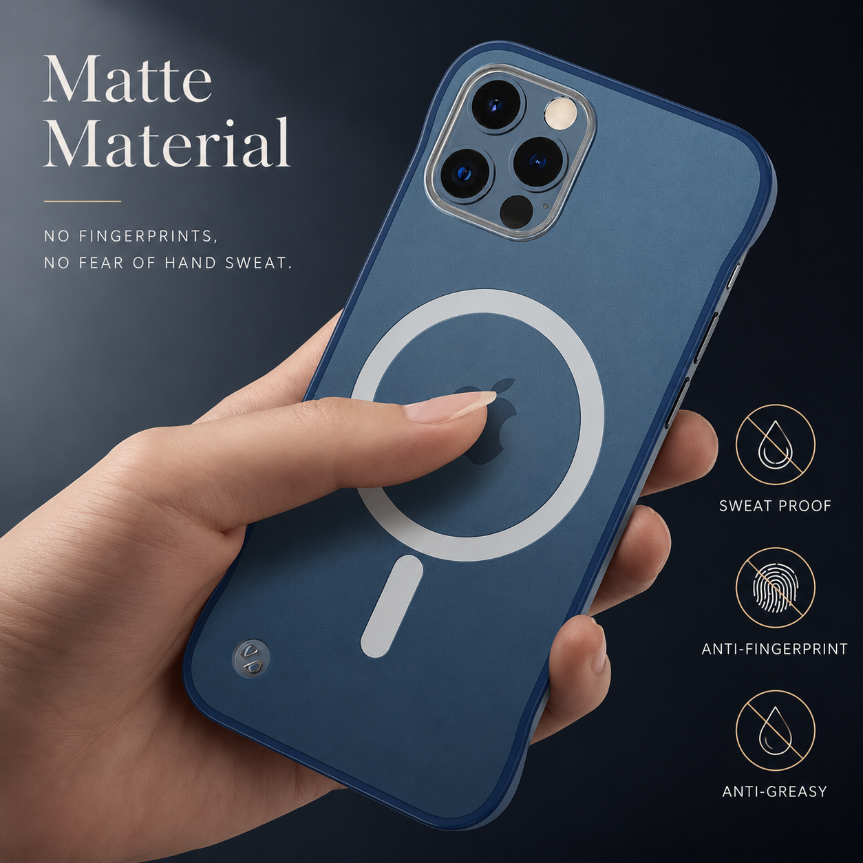 Premium iPhone Case MagSafe Compatible Ultra Thin Clear Frameless Cover Transparent Magnetic Shockproof Protective Camera Lens Guard Slim Design