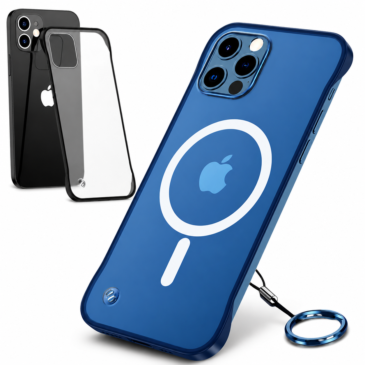 Premium iPhone Case MagSafe Compatible Ultra Thin Clear Frameless Cover Transparent Magnetic Shockproof Protective Camera Lens Guard Slim Design