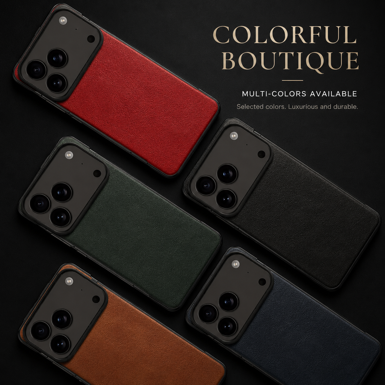 Premium iPhone Case MagSafe Compatible Ultra Thin Leather Cover Frameless PC Back Shockproof Anti Fall Camera Protection Non Slip Matte Slim Design