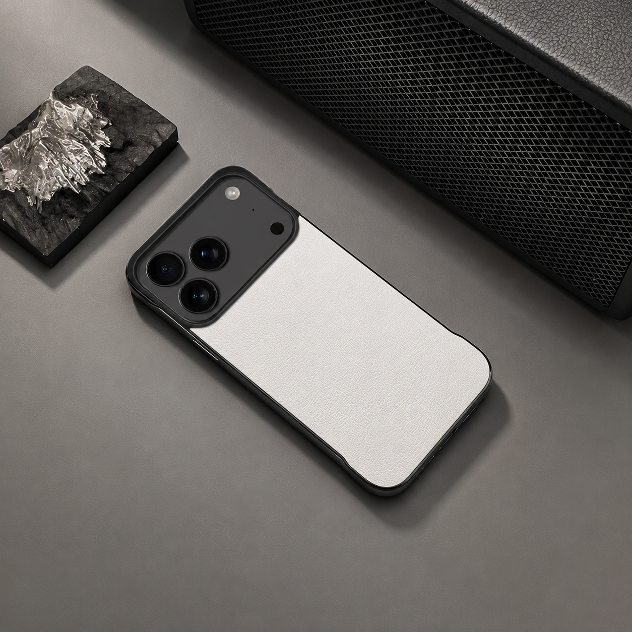 Premium iPhone Case MagSafe Compatible Ultra Thin Leather Cover Frameless PC Back Shockproof Anti Fall Camera Protection Non Slip Matte Slim Design