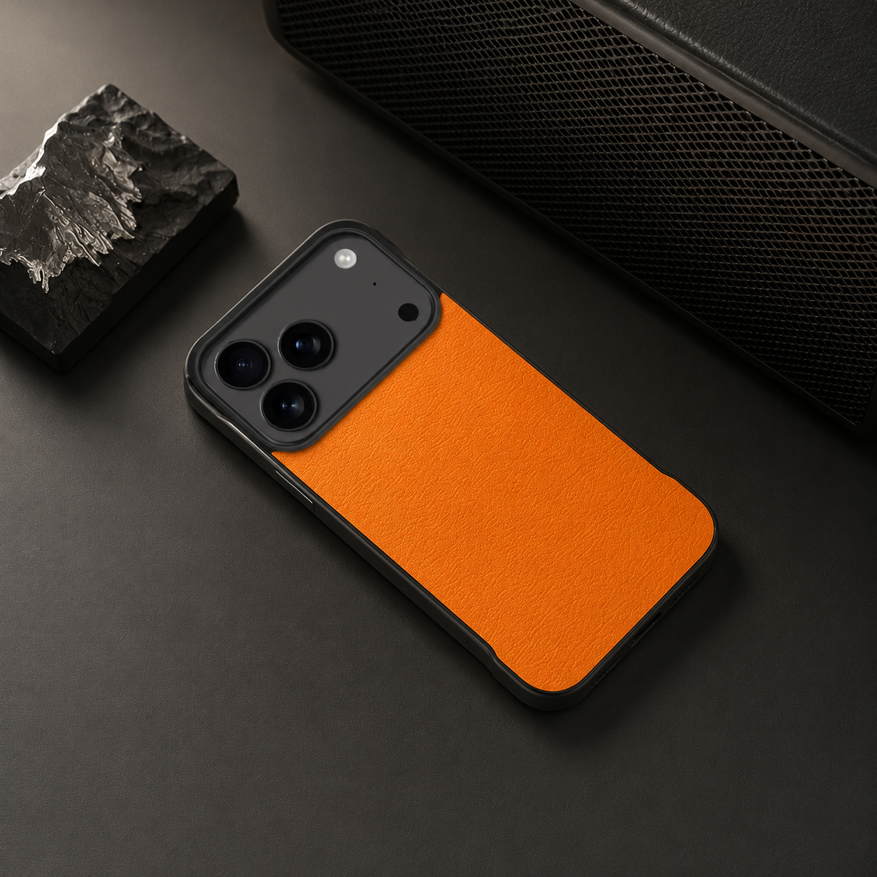 Premium iPhone Case MagSafe Compatible Ultra Thin Leather Cover Frameless PC Back Shockproof Anti Fall Camera Protection Non Slip Matte Slim Design