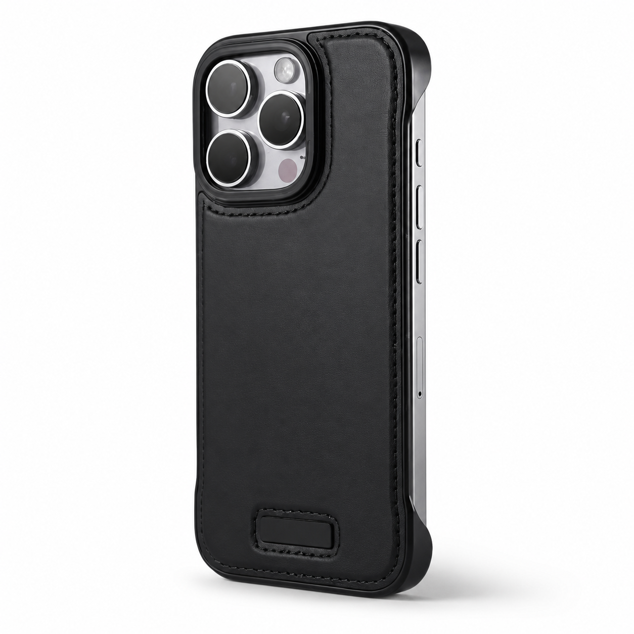 Premium iPhone Case MagSafe Compatible Ultra Thin PU Leather Cover Metal Lens Frame Shockproof Borderless Camera Protection Slim Matte Non Slip Design