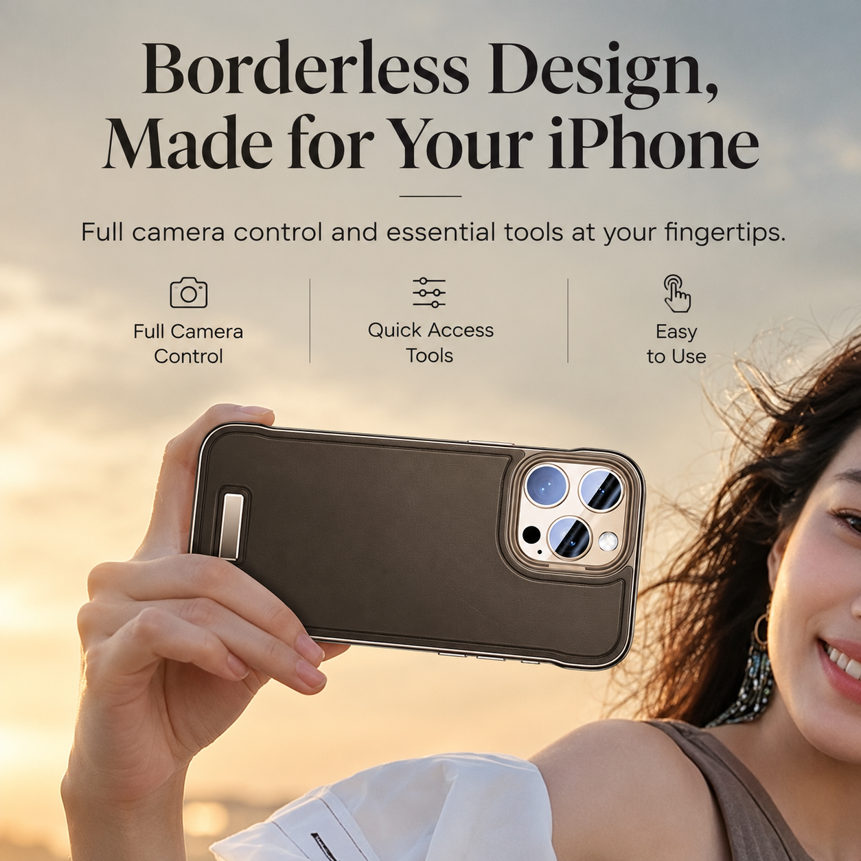Premium iPhone Case MagSafe Compatible Ultra Thin PU Leather Cover Metal Lens Frame Shockproof Borderless Camera Protection Slim Matte Non Slip Design