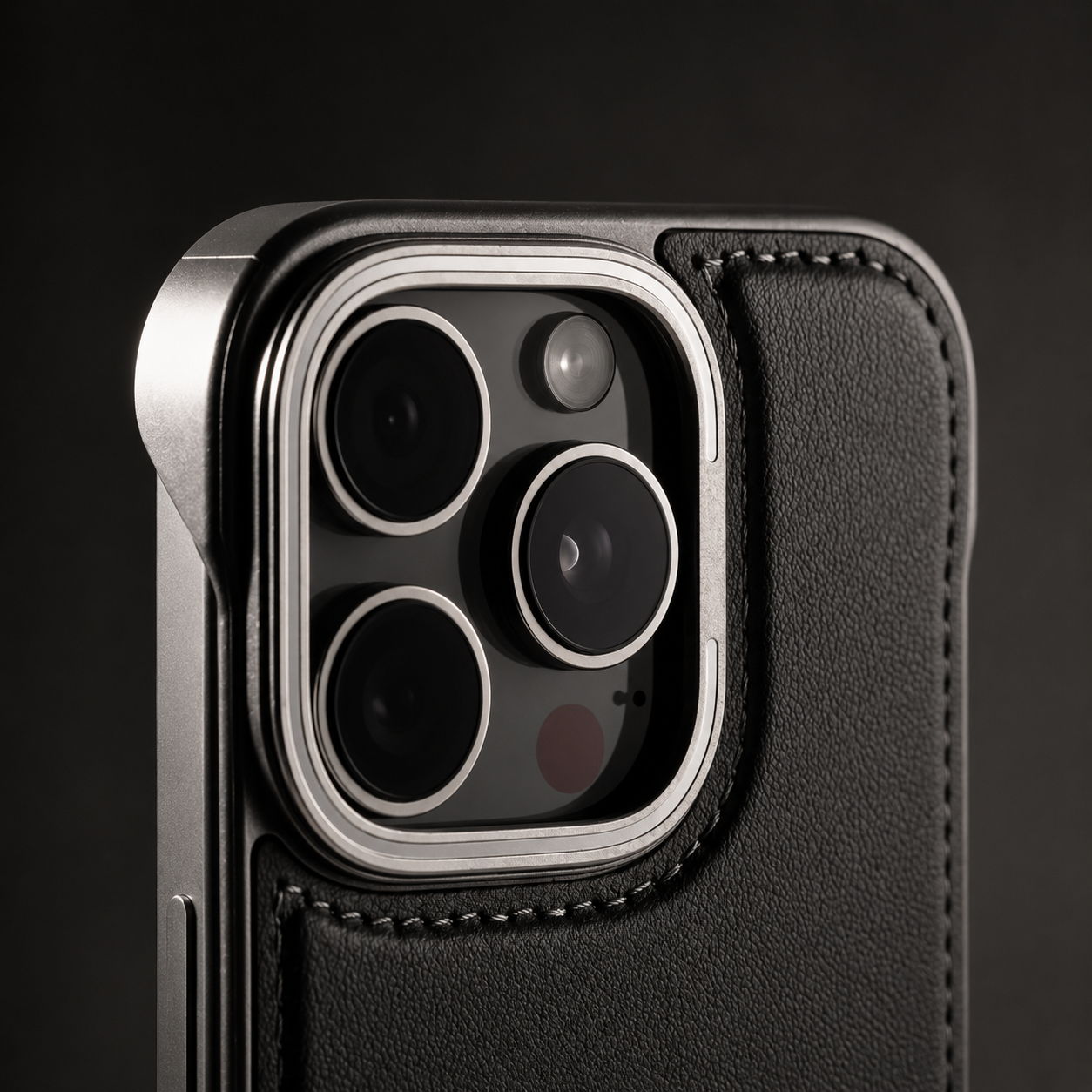Premium iPhone Case MagSafe Compatible Ultra Thin PU Leather Cover Metal Lens Frame Shockproof Borderless Camera Protection Slim Matte Non Slip Design