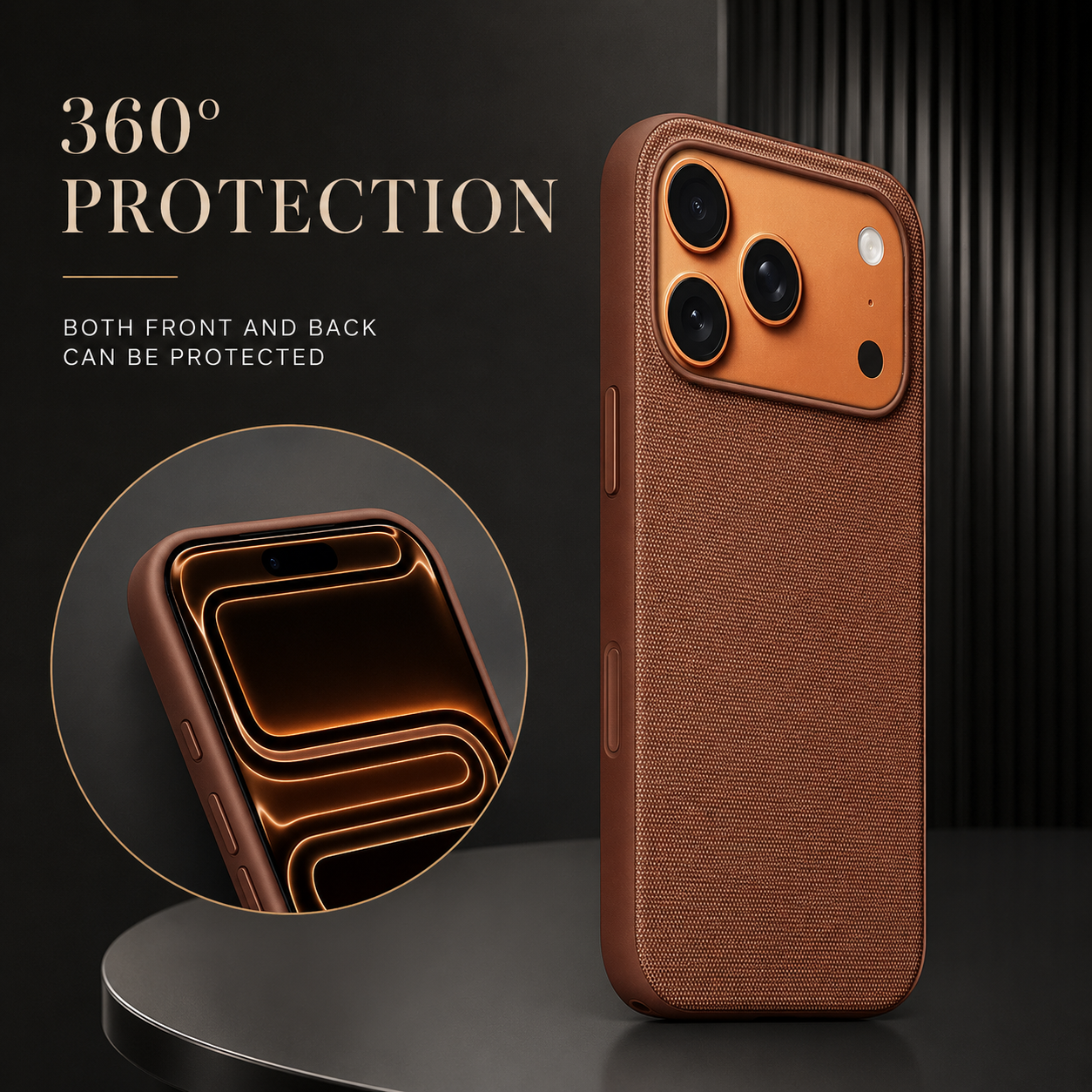 Premium iPhone Case MagSafe Compatible Woven Fabric Protective Cover Strong Magnetic Wireless Charging Anti Fingerprint Non Slip Waterproof Design