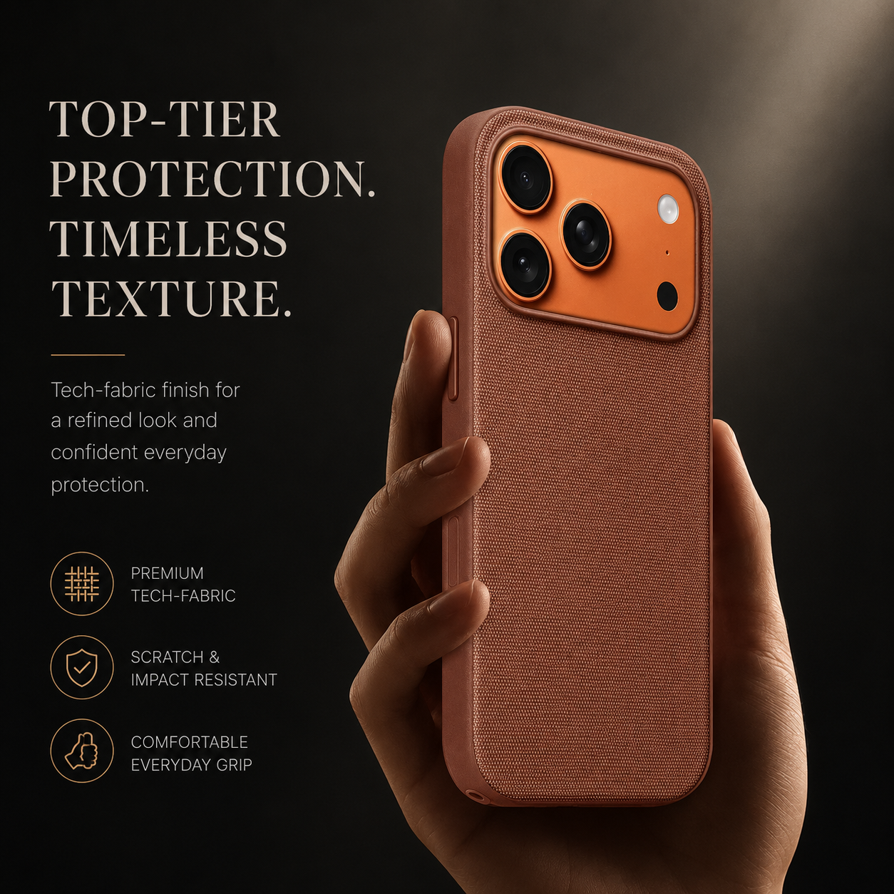 Premium iPhone Case MagSafe Compatible Woven Fabric Protective Cover Strong Magnetic Wireless Charging Anti Fingerprint Non Slip Waterproof Design