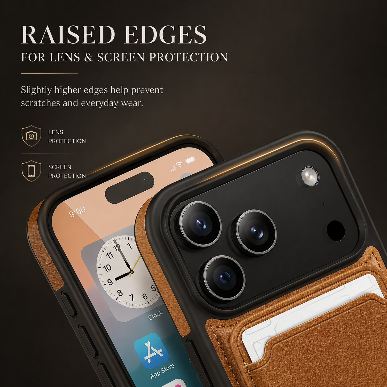 Premium iPhone Case Magnetic 2-in-1 Leather Card Holder Cover Dual Layer Shockproof Wireless Charging Anti Fingerprint Non Slip Slim Protective Design