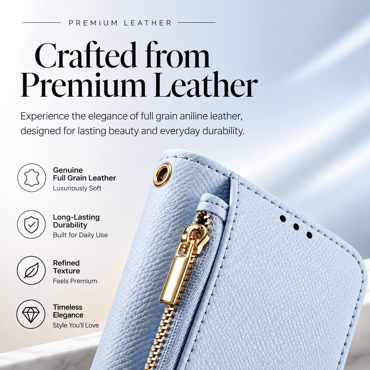 Premium iPhone Case Magnetic Detachable Wallet Cover Cow Leather Card Holder Shockproof Wireless Charging Support Anti Scratch Slim Protective Design