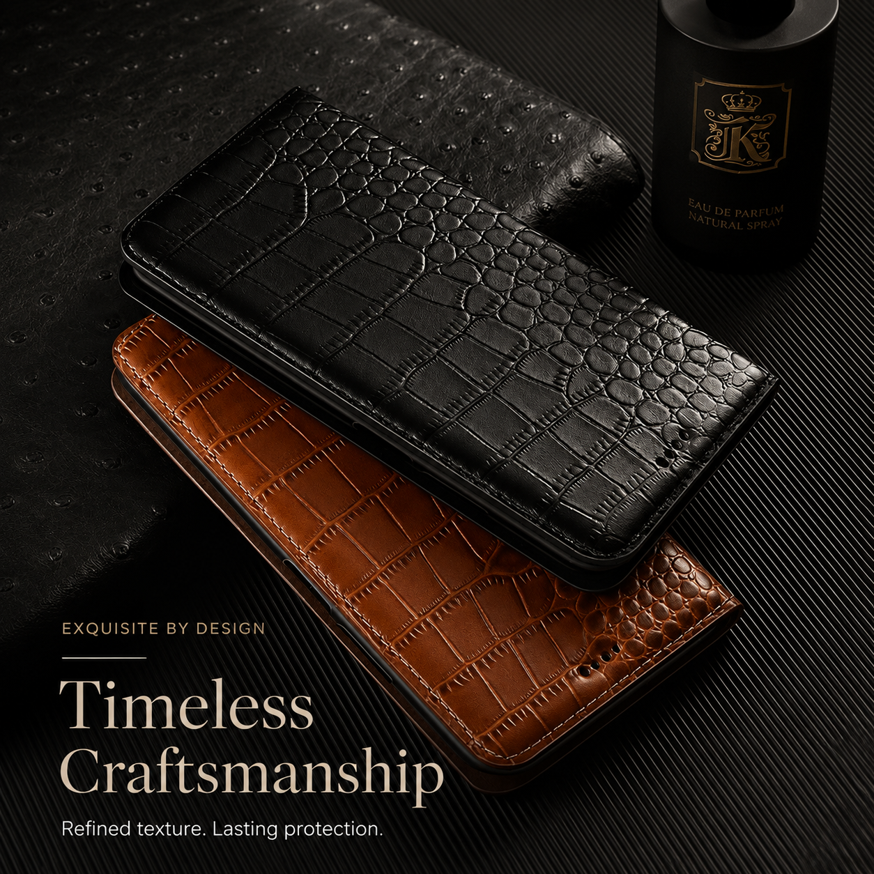 Premium iPhone Case Magnetic Flip Wallet Genuine Leather Cover Kickstand Shockproof Anti Scratch TPU Bumper Full Coverage Slim Protective Design