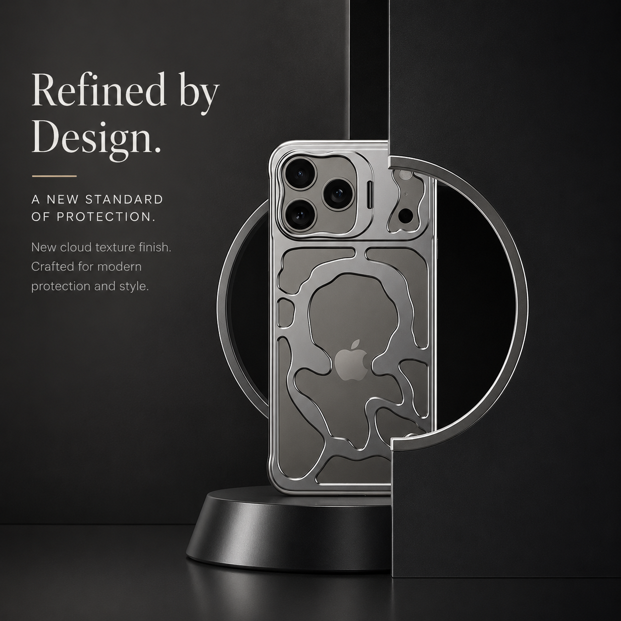 Premium iPhone Case Magnetic Hollow Metal Cover Built In Stand Breathable Heat Dissipation Slim Protective Shockproof Camera Protection Full Coverage