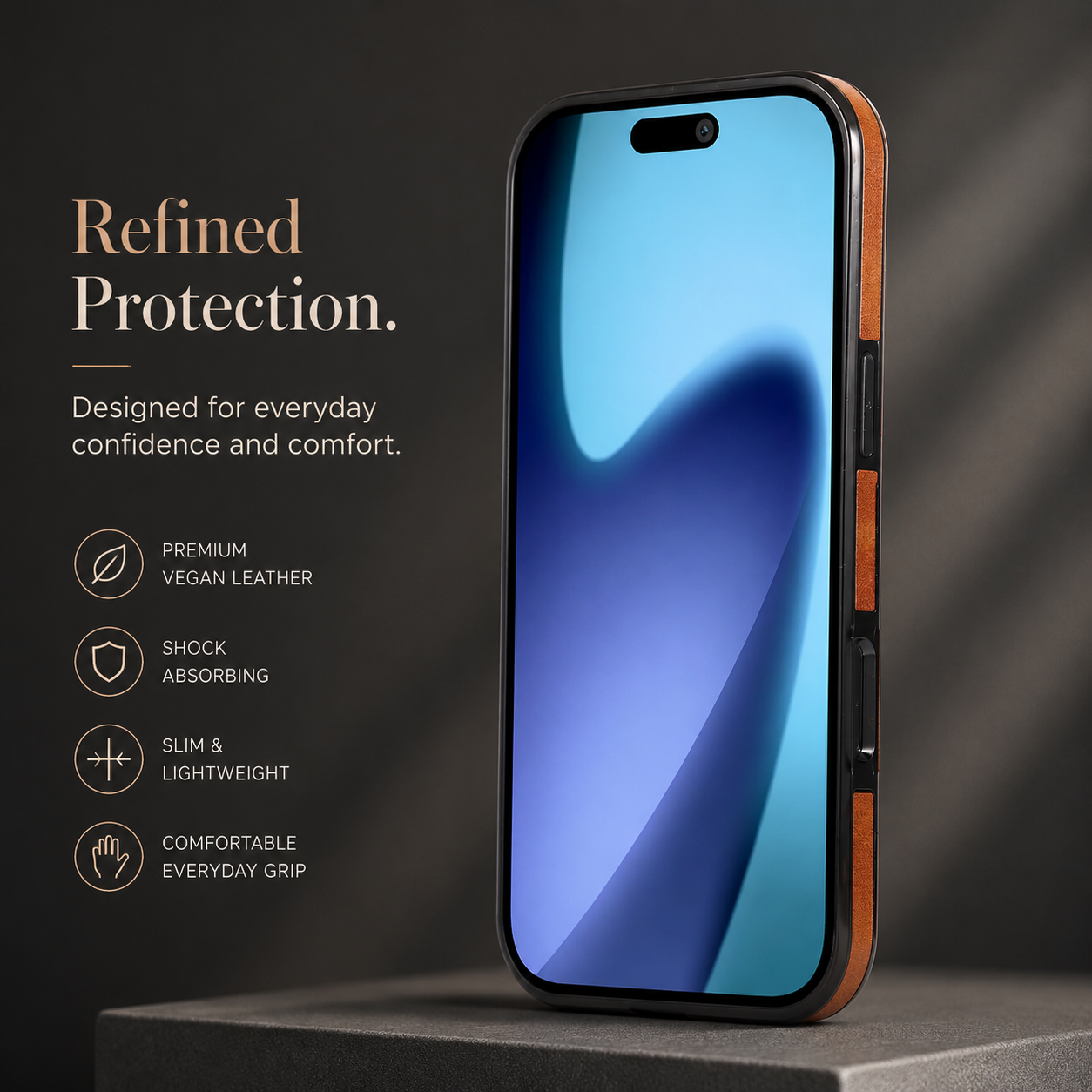 Premium iPhone Case Magnetic Leather Wallet Cover RFID Blocking Card Holder Shockproof Full Coverage Protective Cover Anti Scratch Slim Secure Design