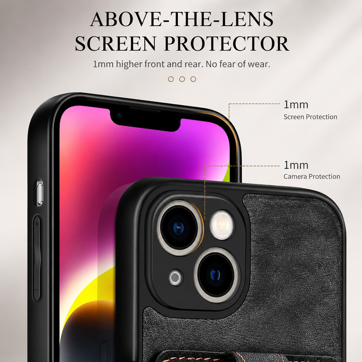 Premium iPhone Case Magnetic Wallet Cover MagSafe Compatible Leather Vertical Card Holder Ring Stand Shockproof Protective Camera Lens Protection Slim Design