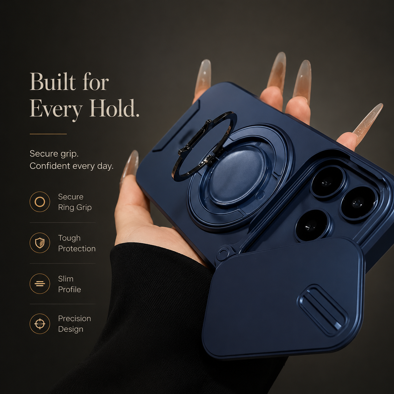 Premium iPhone Case Military Armor Magnetic Ring Cover 360 Rotating Stand Dual Layer Shockproof Camera Lens Protection Rugged Full Coverage