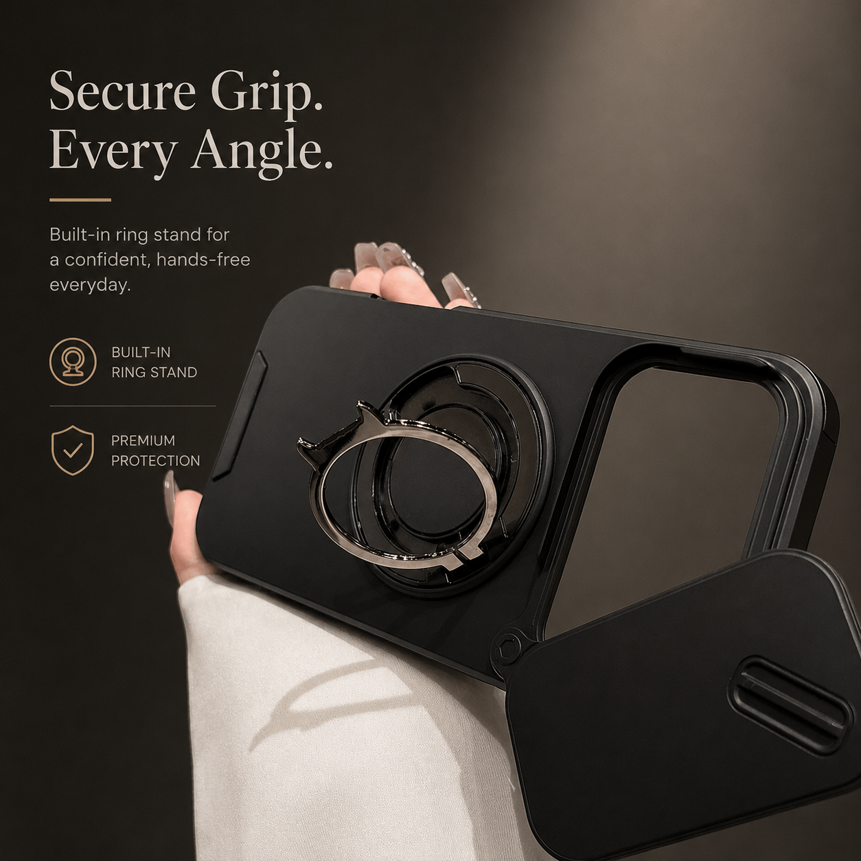 Premium iPhone Case Military Armor Magnetic Ring Cover 360 Rotating Stand Dual Layer Shockproof Camera Lens Protection Rugged Full Coverage