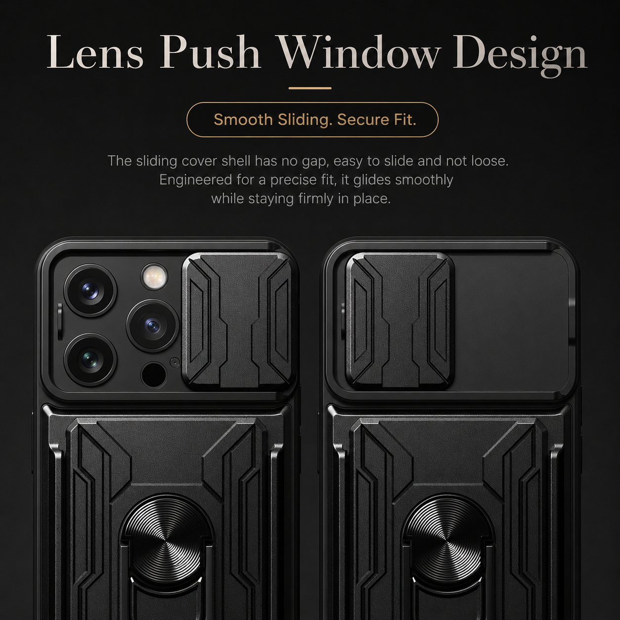 Premium iPhone Case Rugged Armor Cover Shockproof Dual Layer Card Holder 360 Ring Stand Magnetic Mount Full Edge Protection Protective Cover