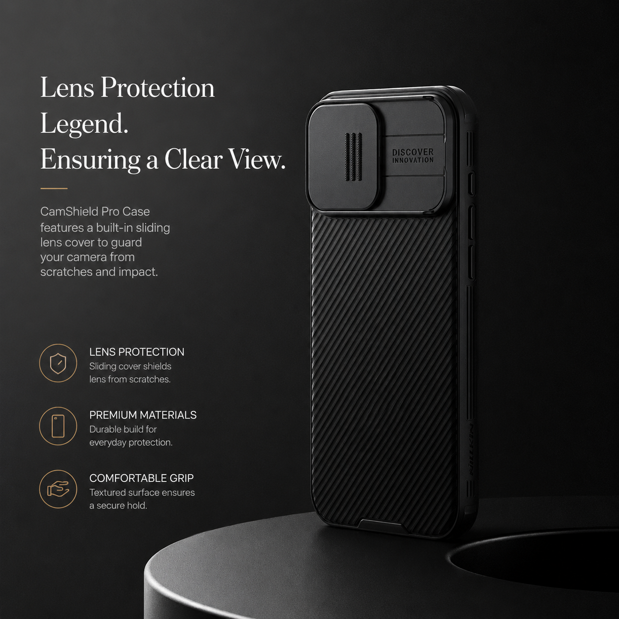 Premium iPhone Case Rugged CamShield Magnetic Protective Cover Sliding Camera Lens Protection Shockproof TPU PC Dual Layer Anti Scratch Full Edge Defense