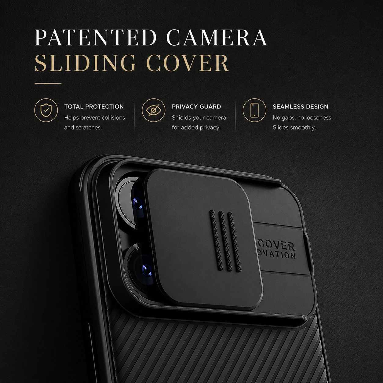 Premium iPhone Case Rugged CamShield Magnetic Protective Cover Sliding Camera Lens Protection Shockproof TPU PC Dual Layer Anti Scratch Full Edge Defense