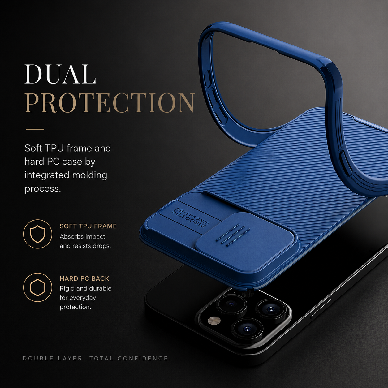 Premium iPhone Case Rugged CamShield Magnetic Protective Cover Sliding Camera Lens Protection Shockproof TPU PC Dual Layer Anti Scratch Full Edge Defense