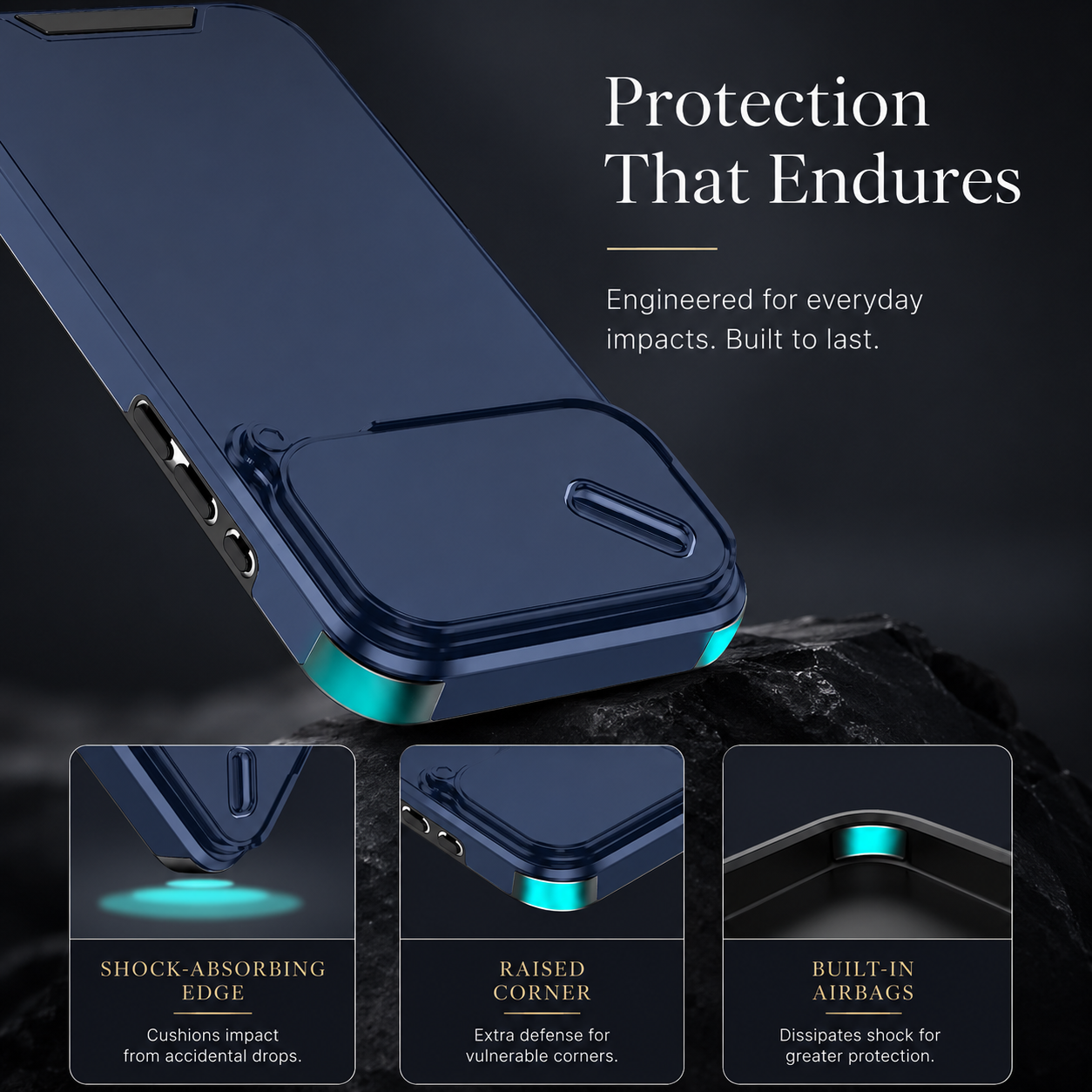 Premium iPhone Case Slide Camera Cover Shockproof PC TPU Protective Cover Anti Collision Camera Protection Slim Durable Full Coverage Anti Scratch Design