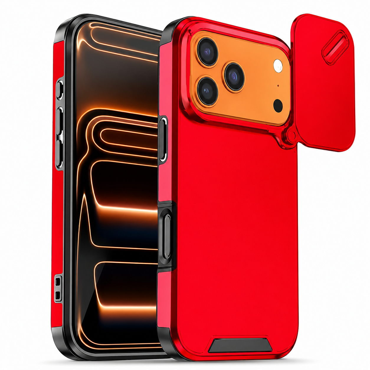 Premium iPhone Case Slide Camera Cover Shockproof PC TPU Protective Cover Anti Collision Camera Protection Slim Durable Full Coverage Anti Scratch Design