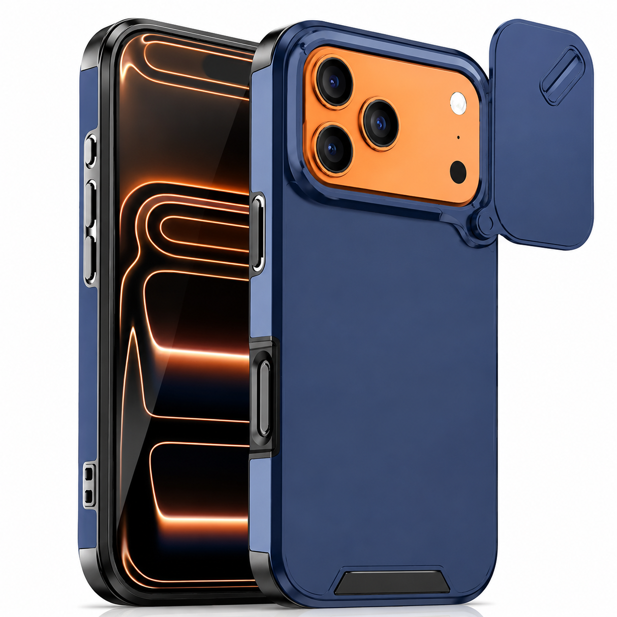 Premium iPhone Case Slide Camera Cover Shockproof PC TPU Protective Cover Anti Collision Camera Protection Slim Durable Full Coverage Anti Scratch Design