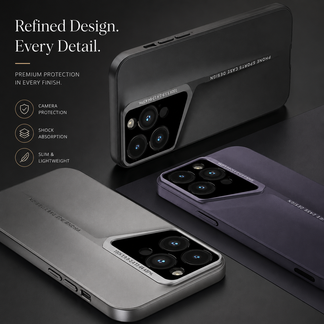 Premium iPhone Case Ultra Slim Matte Hard PC Protective Cover Camera Lens Protection Shockproof Anti Fingerprint Anti Scratch Non Slip Design