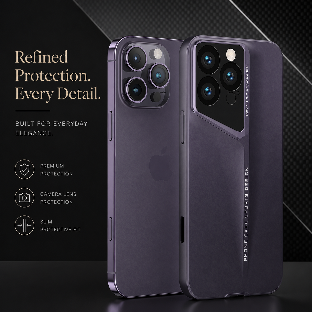 Premium iPhone Case Ultra Slim Matte Hard PC Protective Cover Camera Lens Protection Shockproof Anti Fingerprint Anti Scratch Non Slip Design