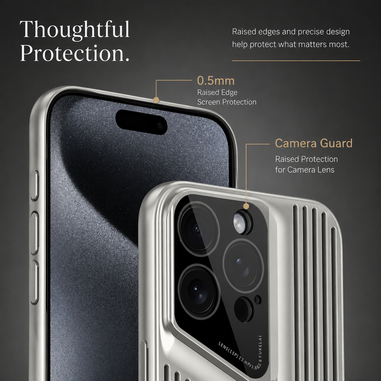Premium iPhone Case Ultra Thin Blade Style Heat Dissipation Shockproof PC Transparent Protective Cover Slim Full Coverage Skin Fit Design