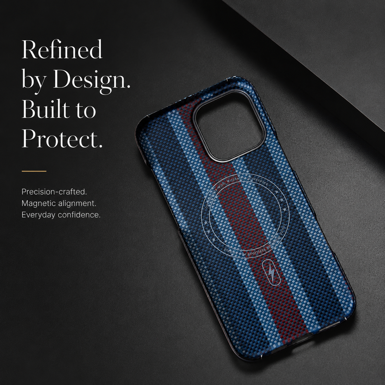 Premium iPhone Case Ultra Thin Carbon Fiber Aramid Cover Lightweight Shockproof Full Coverage Anti Fingerprint Anti Scratch Slim Protective Design