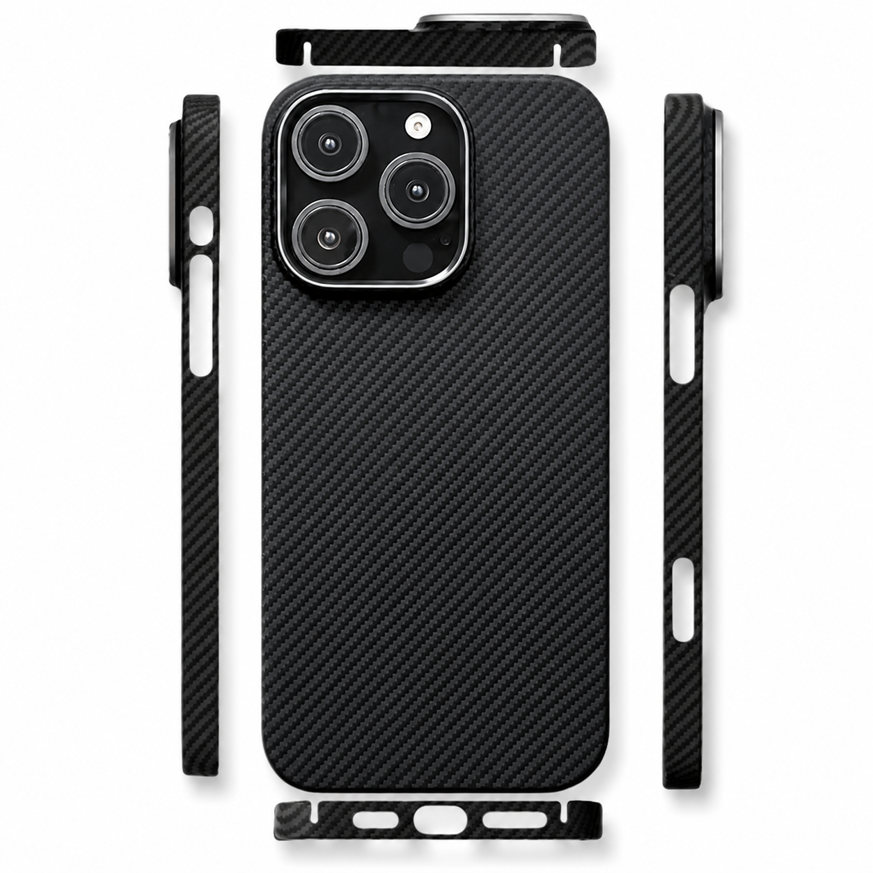 Premium iPhone Case Ultra Thin Carbon Fiber Aramid Cover Lightweight Shockproof Full Coverage Anti Fingerprint Anti Scratch Slim Protective Design