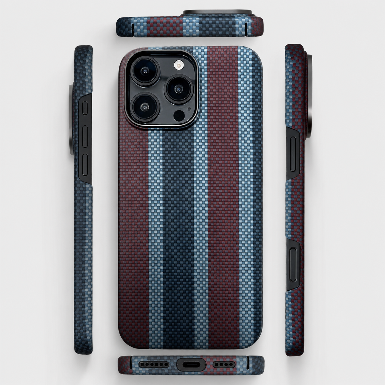 Premium iPhone Case Ultra Thin Carbon Fiber Aramid Cover Lightweight Shockproof Full Coverage Anti Fingerprint Anti Scratch Slim Protective Design