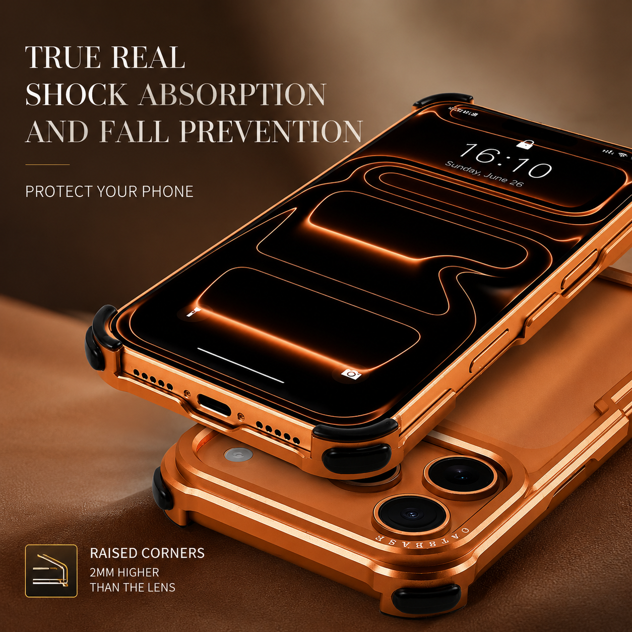Premium iPhone Case Ultra Thin Metal Frame Bumper Shockproof Wireless Charging Compatible Slim Lightweight Camera Protection Half Wrapped Design