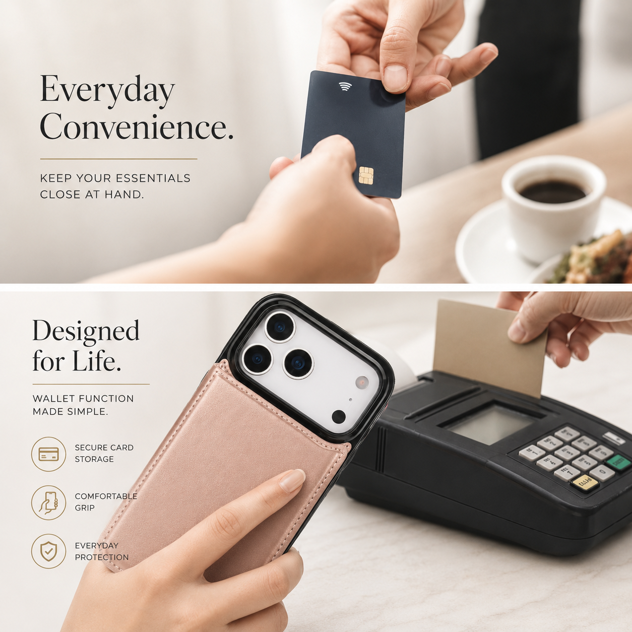 Premium iPhone Case Wallet Flip Cover Card Holder Magnetic Clasp Kickstand Faux Leather Shockproof Anti Scratch Slim Full Coverage Protective Design