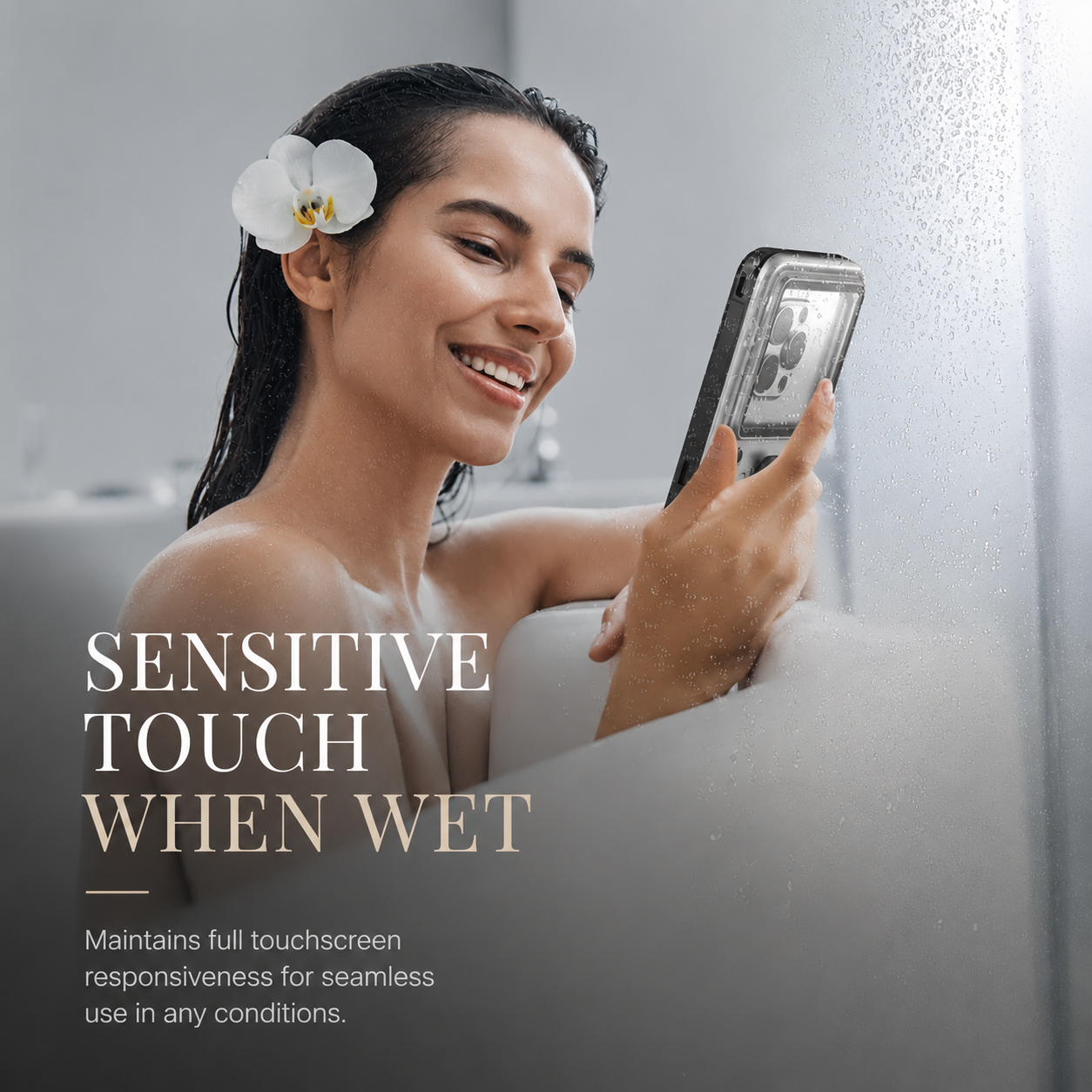 Premium iPhone Case Waterproof IP68 Protective Cover Full Body Shockproof Vacuum Seal System Underwater Touchscreen Access Dustproof Durable Design