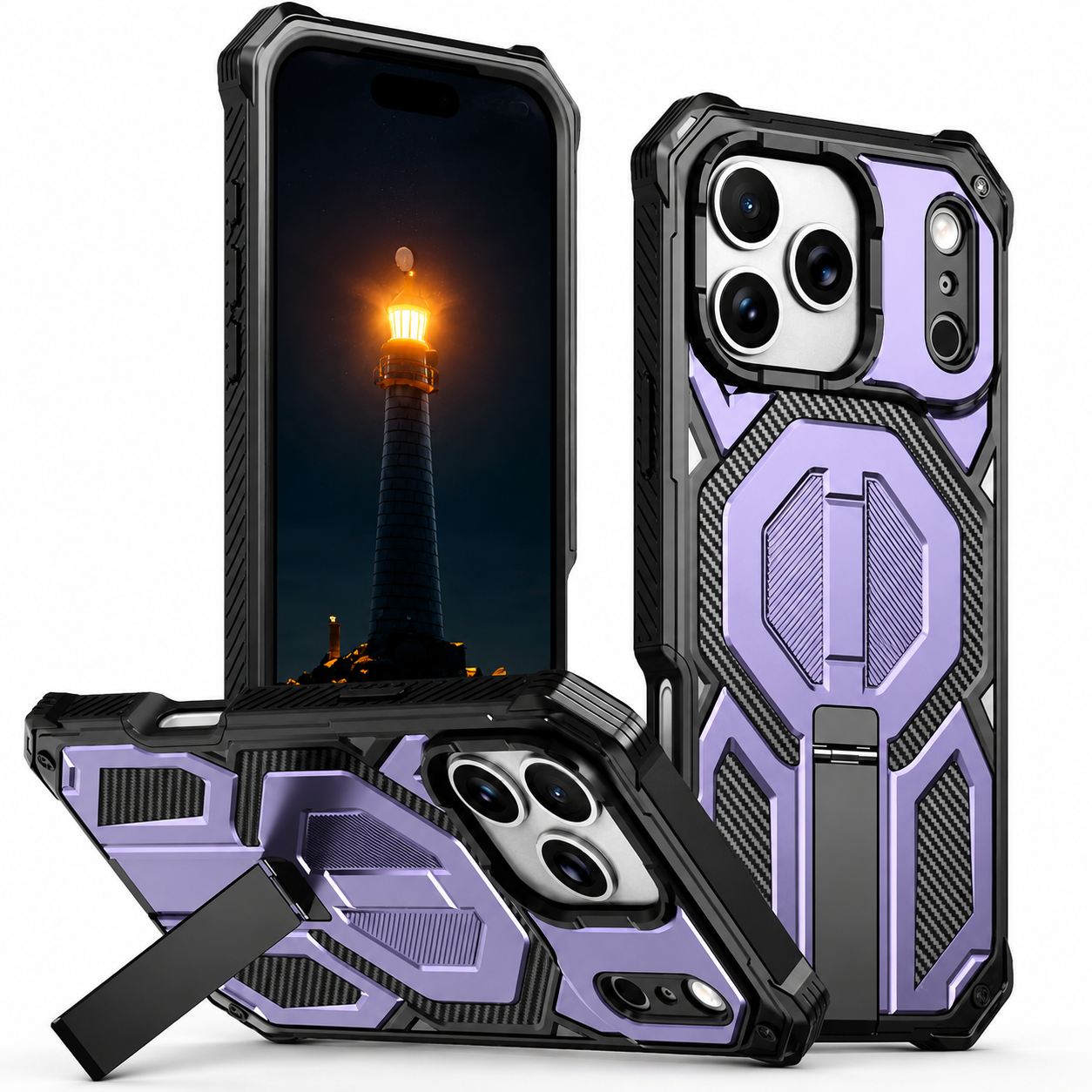 Premium Magnetic Military Grade iPhone Case Dual Layer Shockproof Heavy Duty Protective Cover MagSafe Compatible Anti Scratch Full Coverage Slim Armor Case