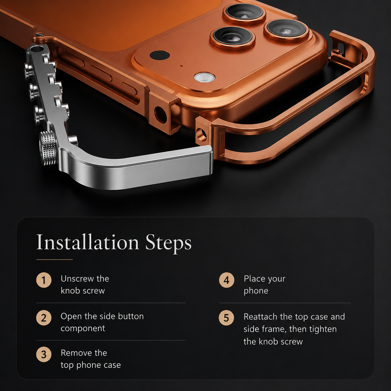 Premium iPhone Case MagSafe Compatible Magnetic Aluminum Bumper Frame Cover Shockproof Edge Protection Heat Dissipation Camera Lens Guard Slim Lightweight