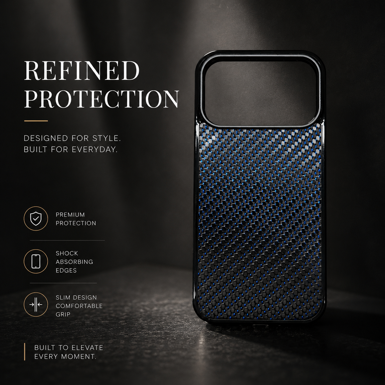 Premium iPhone Case MagSafe Compatible Woven Carbon Fiber Cover Dual Layer Shockproof Full Coverage Anti Scratch Lightweight Non Slip Design