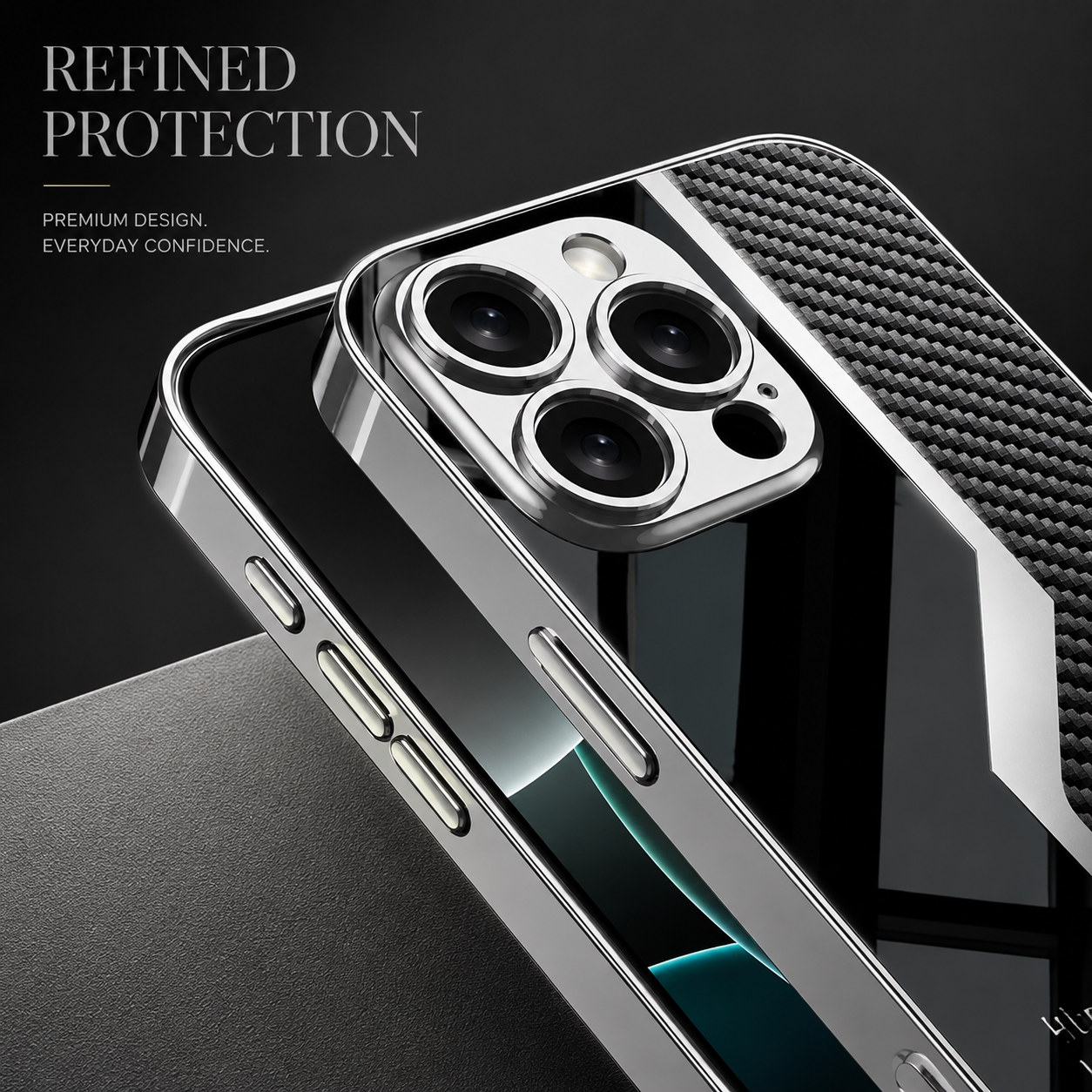 Premium iPhone Case Leather Plating Cover Soft TPU Edge Camera Lens Protection Shockproof Anti Scratch Ultra Thin Full Coverage Protective Design