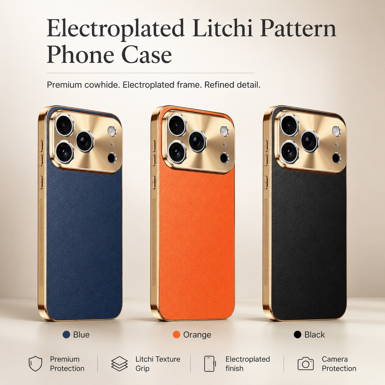 Premium iPhone Case MagSafe Compatible Magnetic Leather Cover Electroplated Frame Shockproof Protective Camera Lens Protection Full Coverage Slim Design