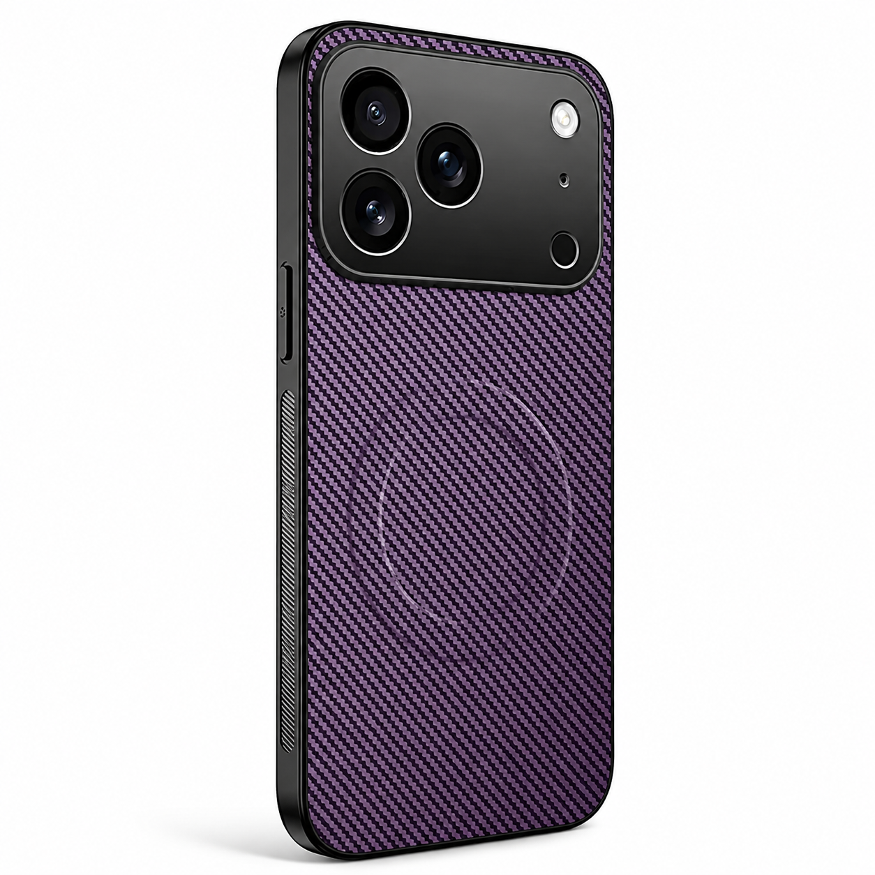 Premium iPhone Case MagSafe Compatible Carbon Fiber Leather Protective Cover Wireless Charging Shockproof Anti Scratch Slim Camera Lens Protection Full Coverage