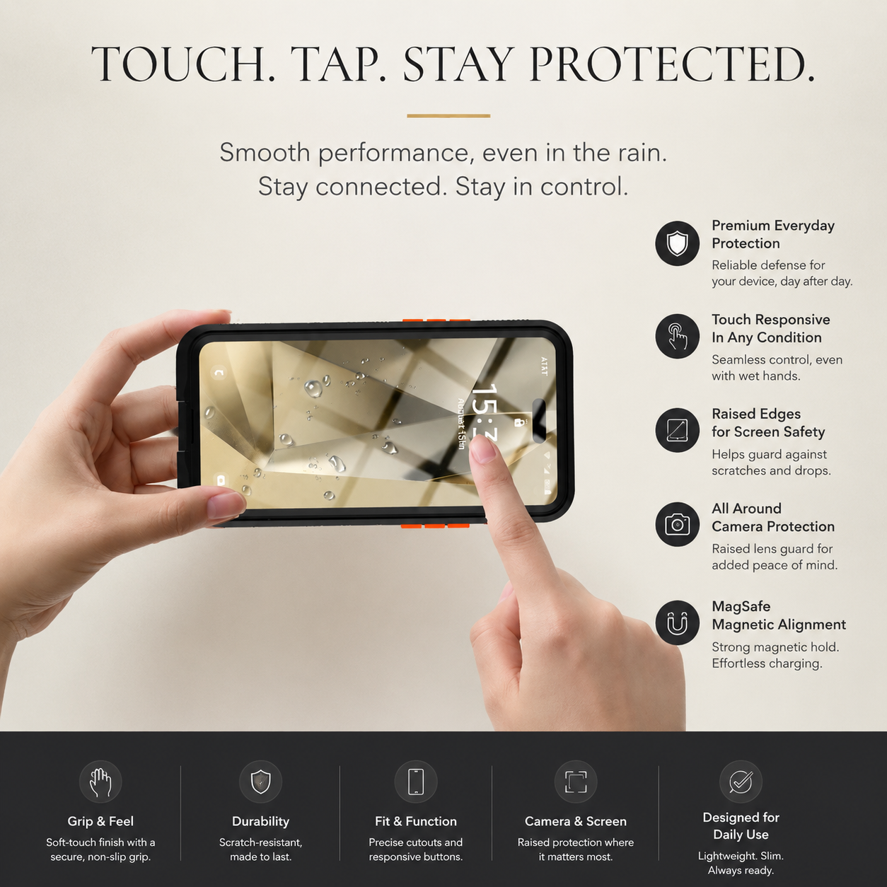 Premium iPhone Case Waterproof IP68 Full Body Sealed Cover Shockproof Dustproof Protective Camera Lens Protection Underwater Outdoor Full Coverage