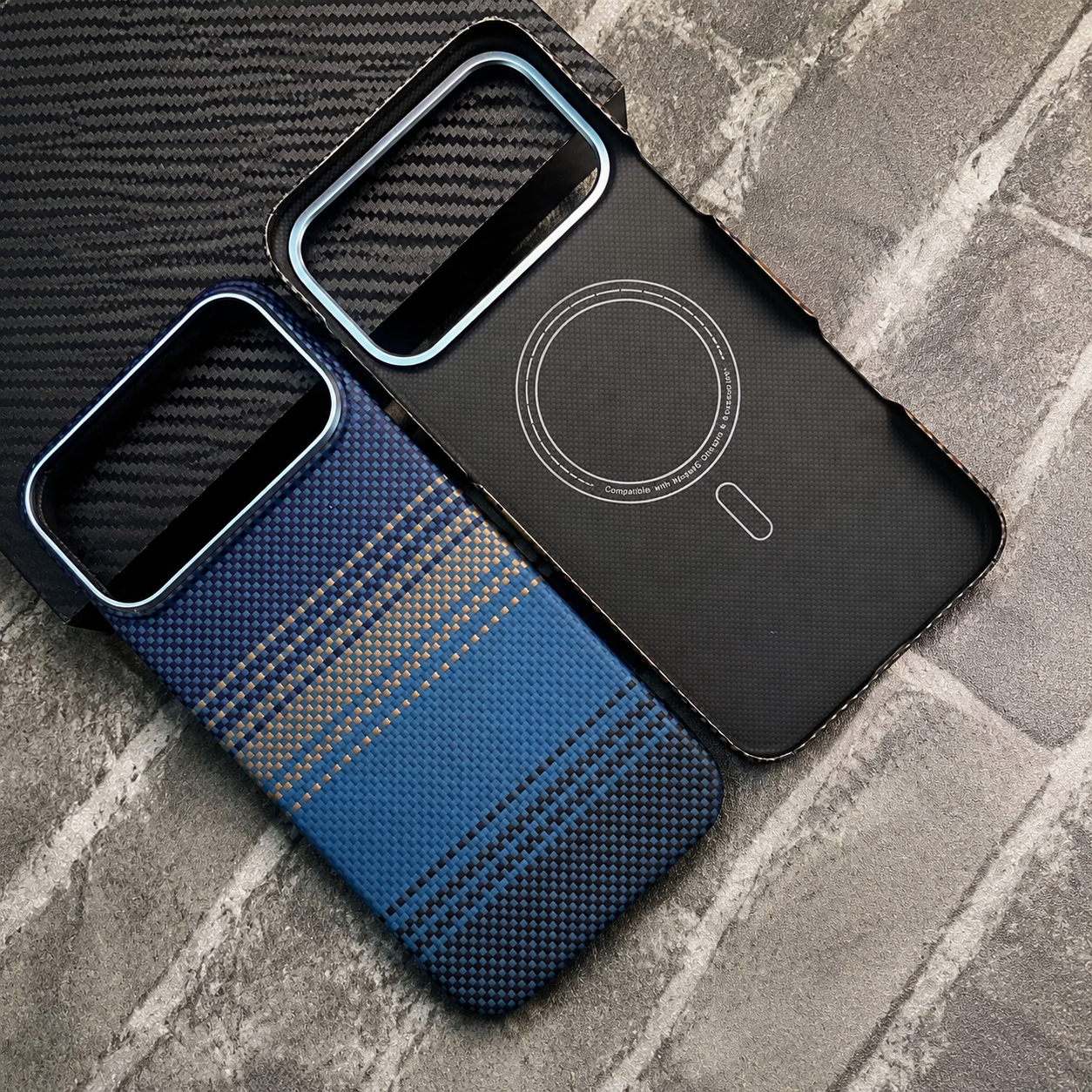 Premium iPhone Case MagSafe Compatible Aramid Carbon Fiber Ultra Thin Magnetic Protective Cover Shockproof Lightweight Slim Minimalist Design